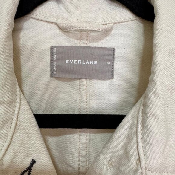 Everlane The Denim Chore Jacket Button in Beige color size M - Picture 5 of 10